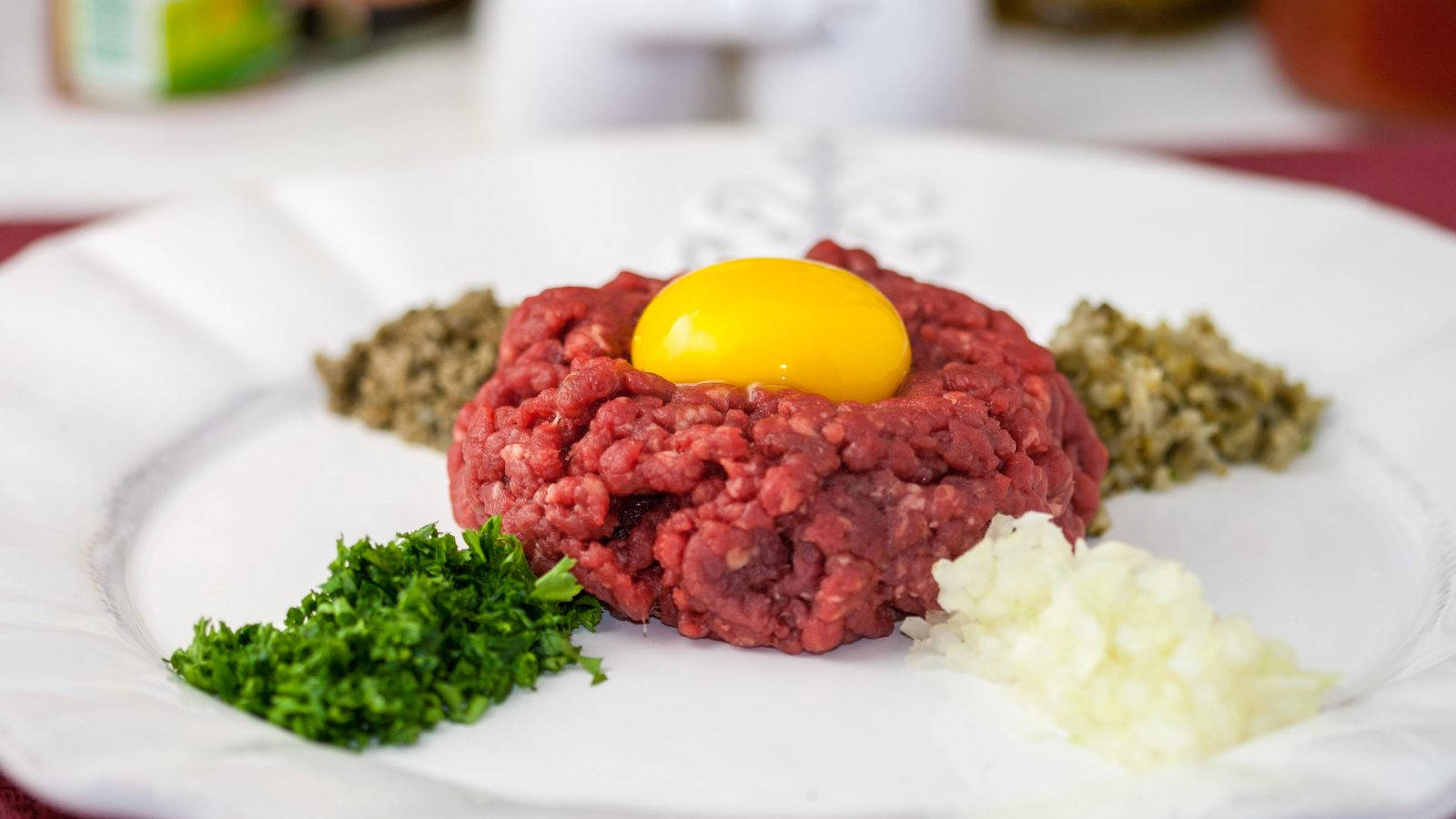 Steak Tartare With Herbs Wallpaper