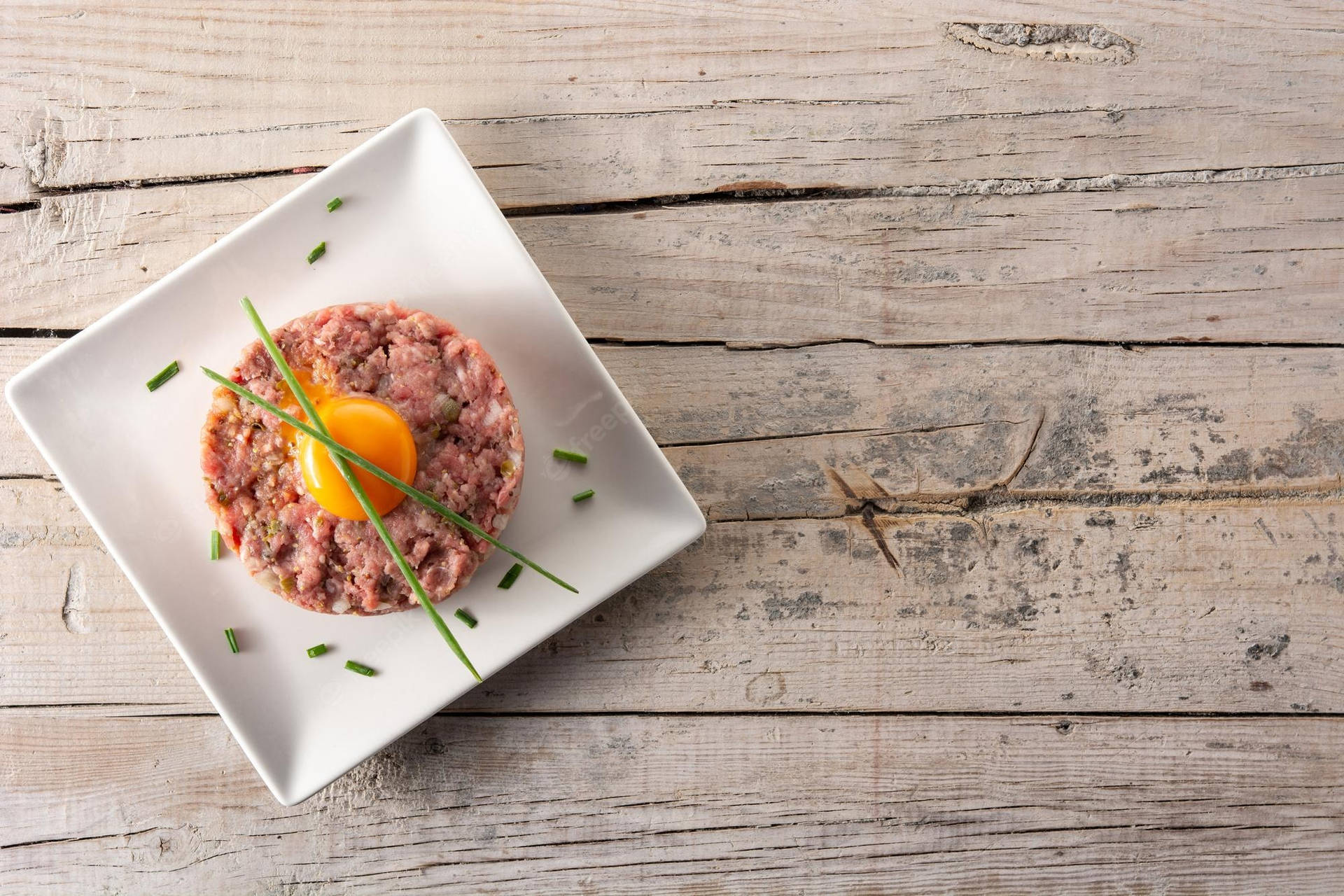 Steak Tartare With Lemon Grass Wallpaper