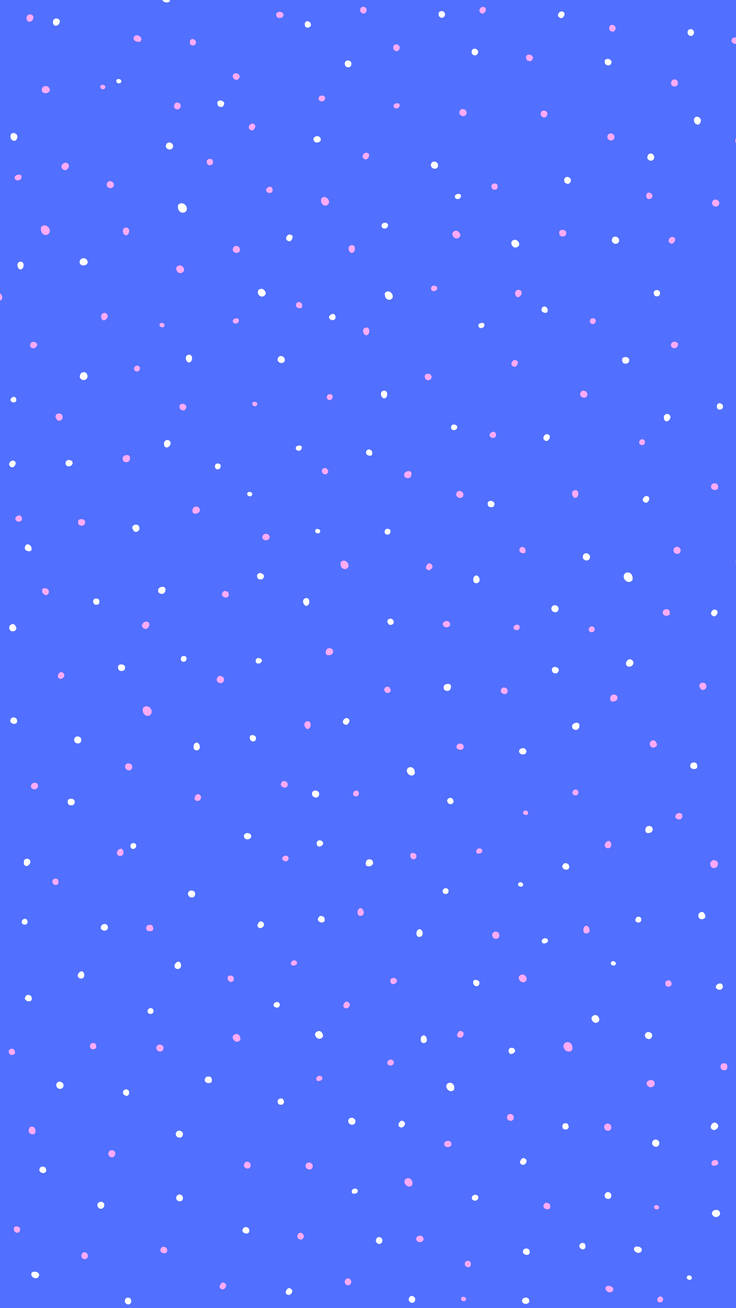 Stellar Polka Dots On Vibrant Blue Background Wallpaper