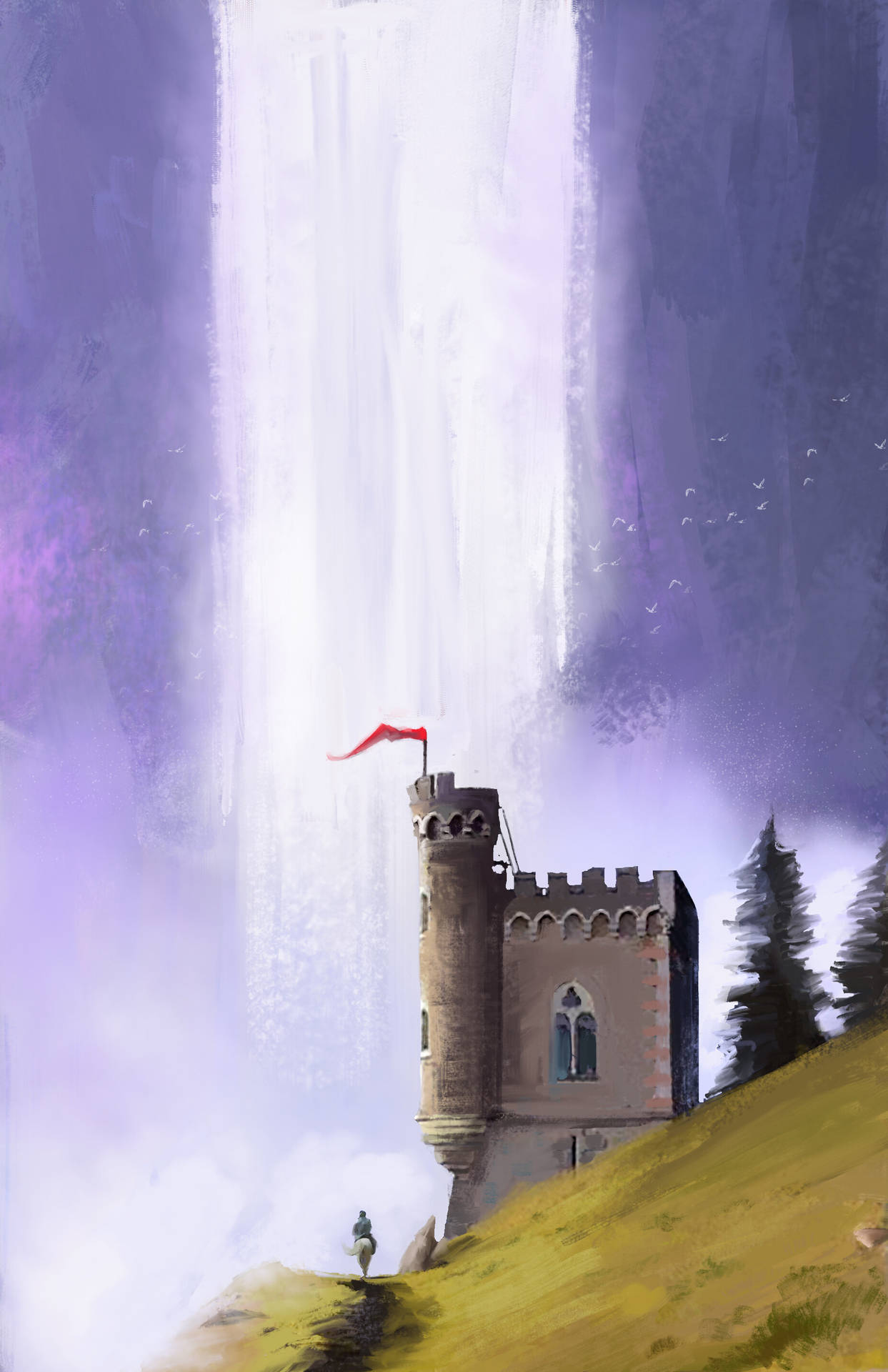 Step Into A World Of Magic, Discover The Enchanting Castle Wanderer Wallpaper