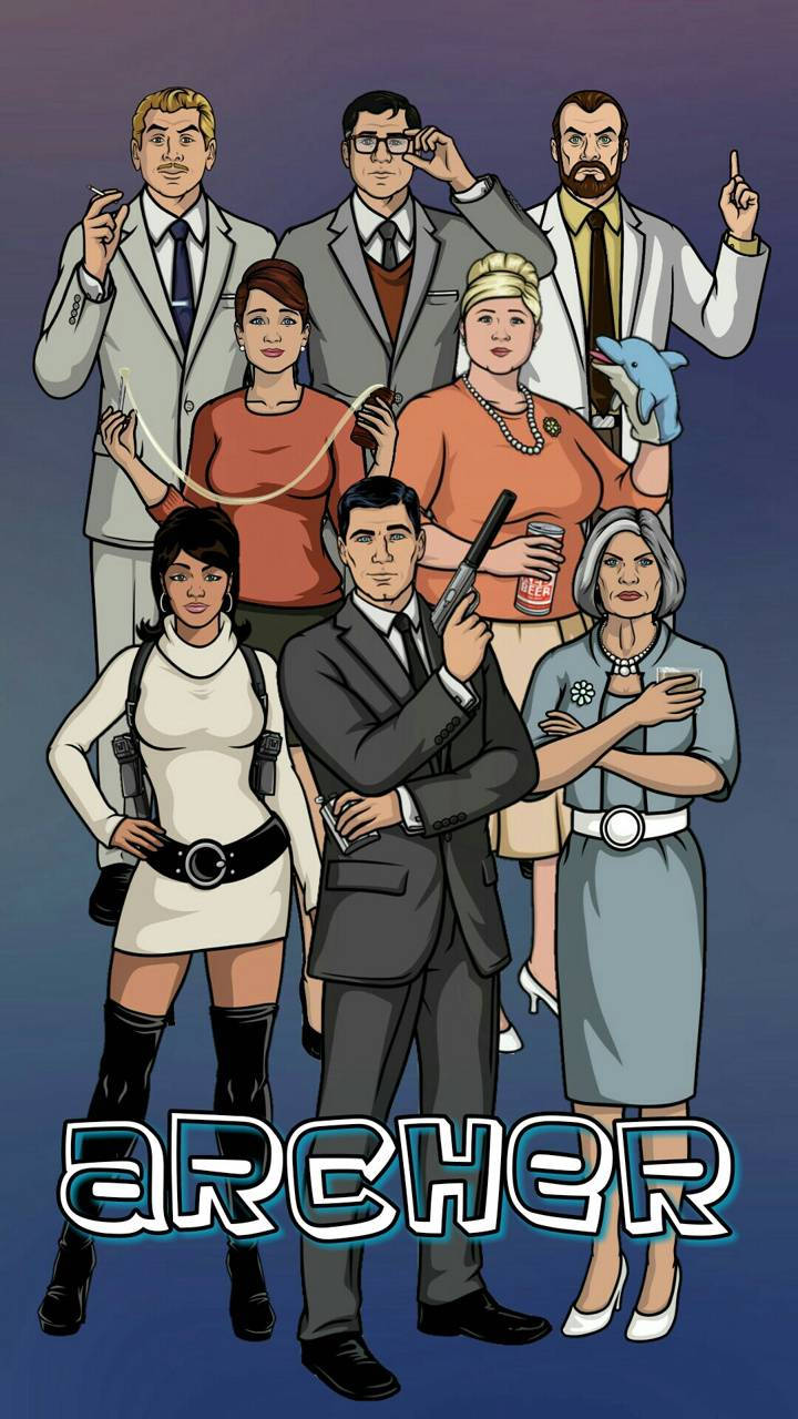Sterling Archer Characters Posing Wallpaper