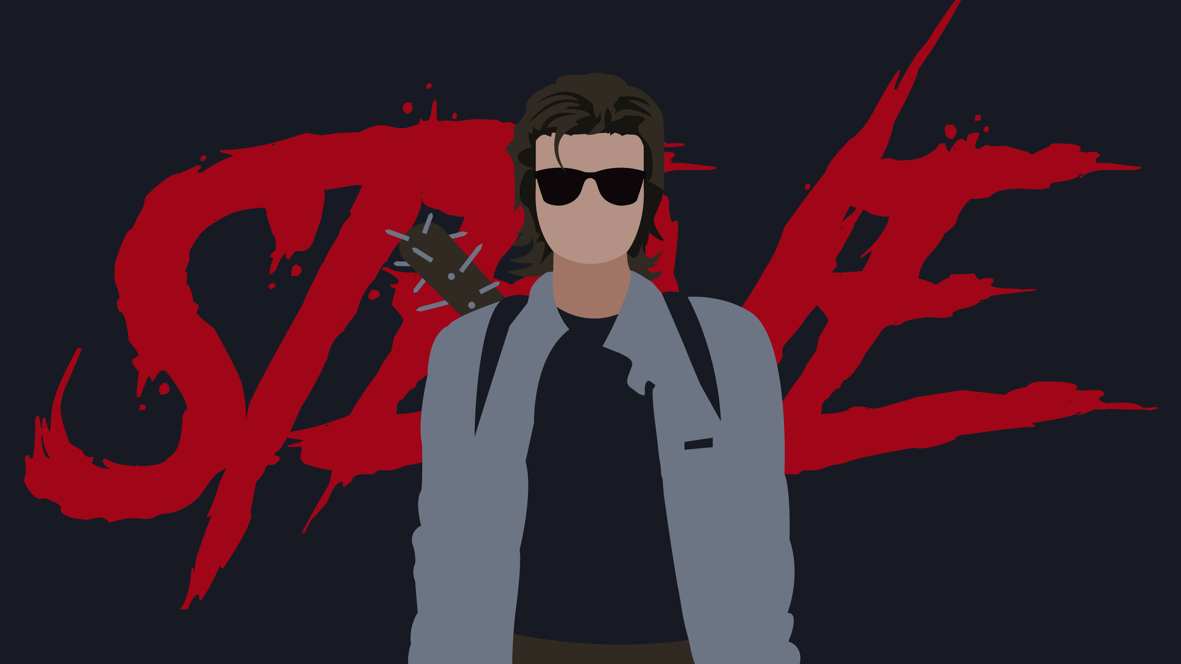 Steve Harrington Minimalist Digital Art Wallpaper