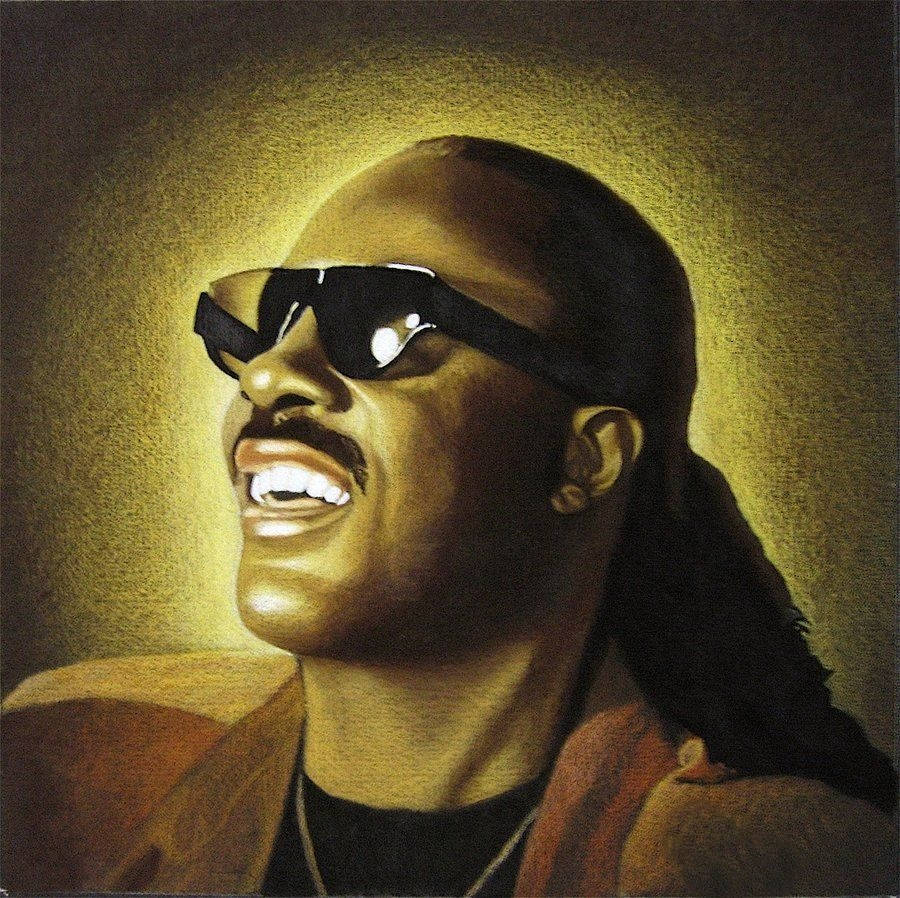 Stevie Wonder Pencil Drawing Wallpaper