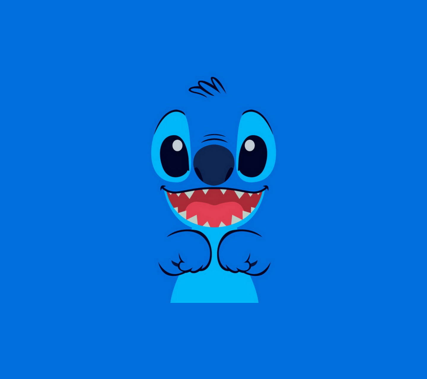 Stitch Disney On Blue Background Wallpaper