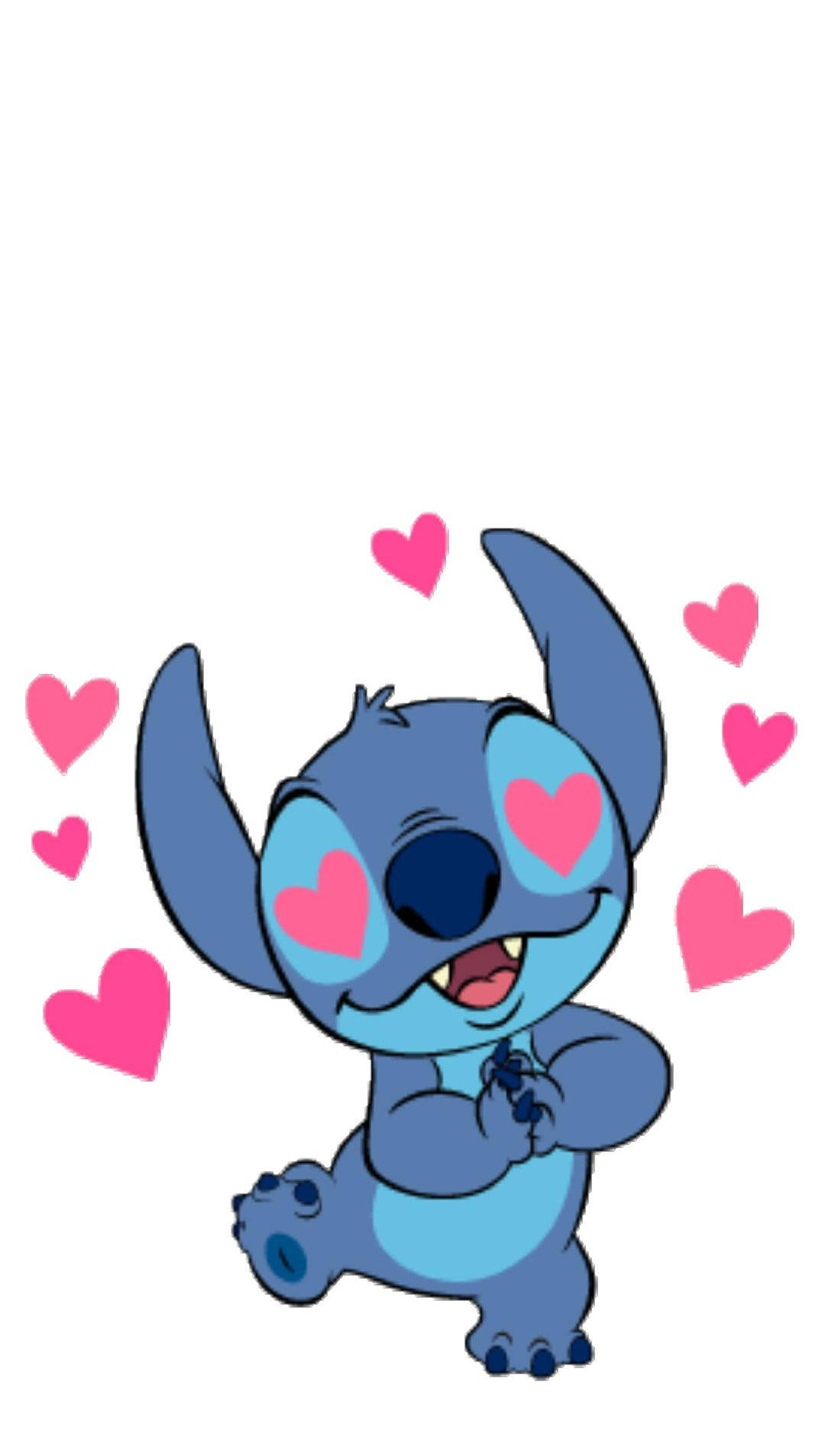 Stitch Disney With Heart Eyes Wallpaper