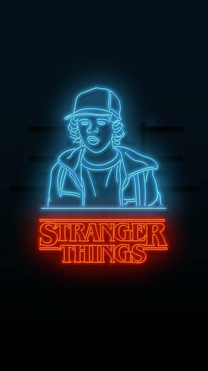 Stranger Things Dustin Neon Sign Wallpaper