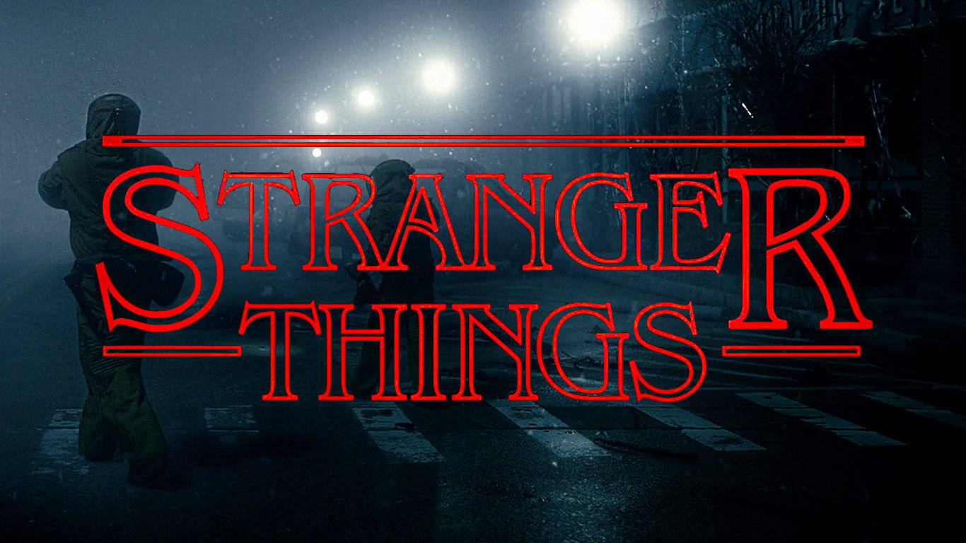 Stranger Things Red Title Poster Wallpaper