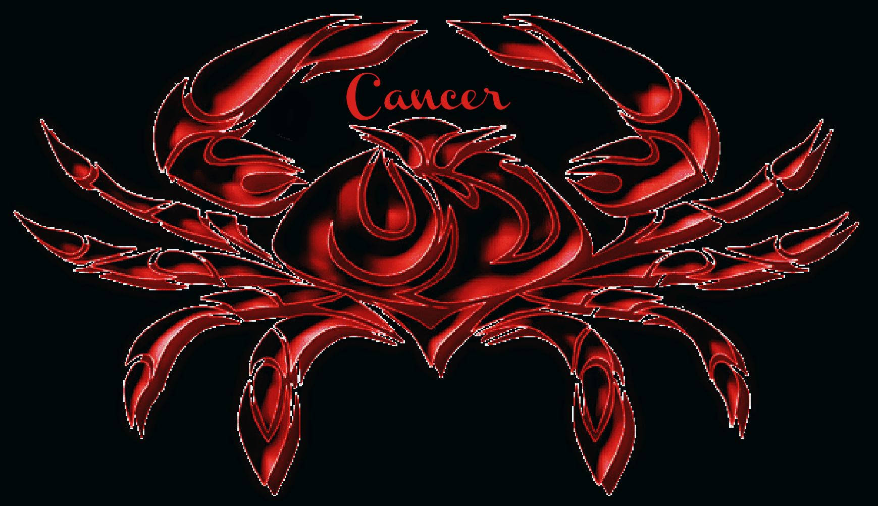 Striking Digital Art Of A Red Cancer Crab Wallpaper