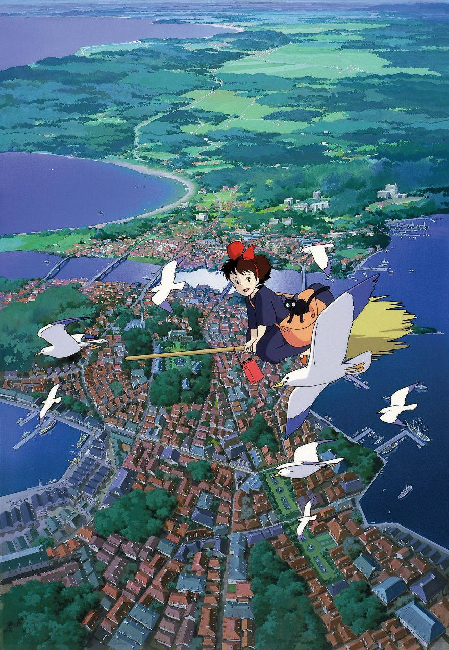 Studio Ghibli Kiki Phone Wallpaper