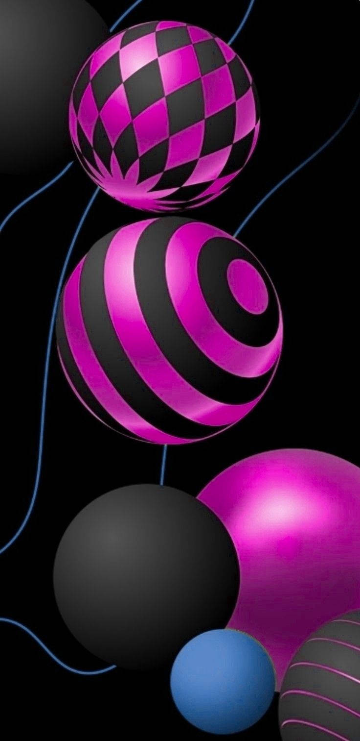 Stunning 3d Pink Balls Wallpaper For Iphone Wallpaper