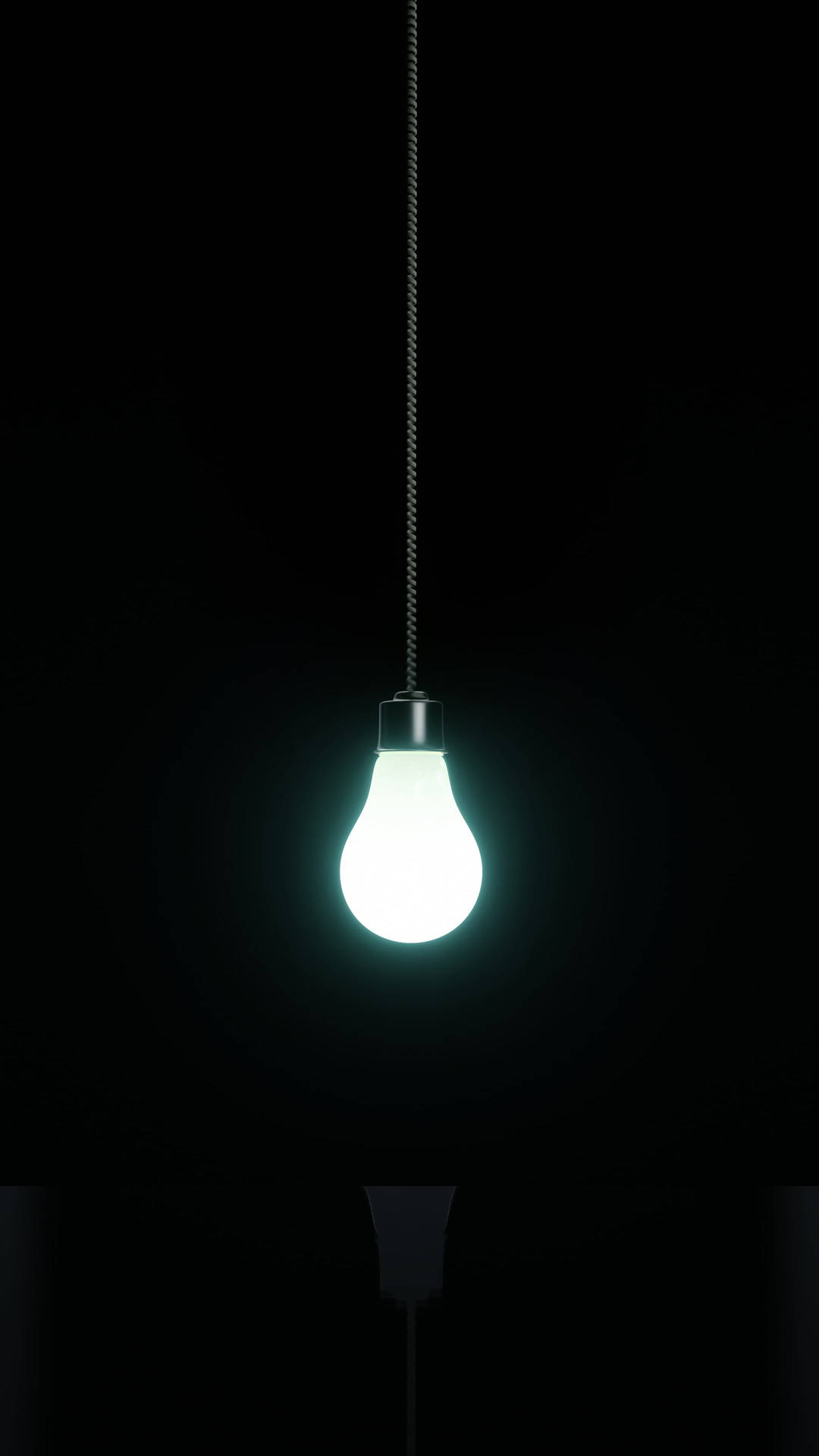 Stunning Oled Hanging Light Bulb In Dim Environment Wallpaper