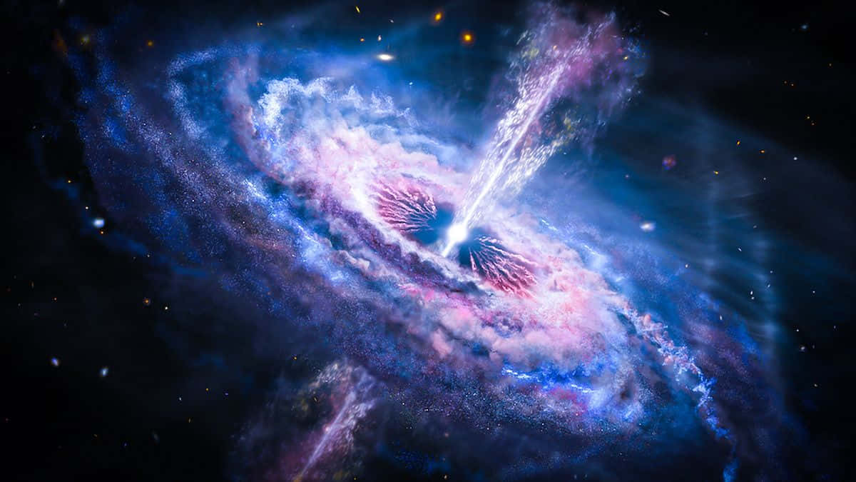 Stunning Quasar In Deep Space Wallpaper