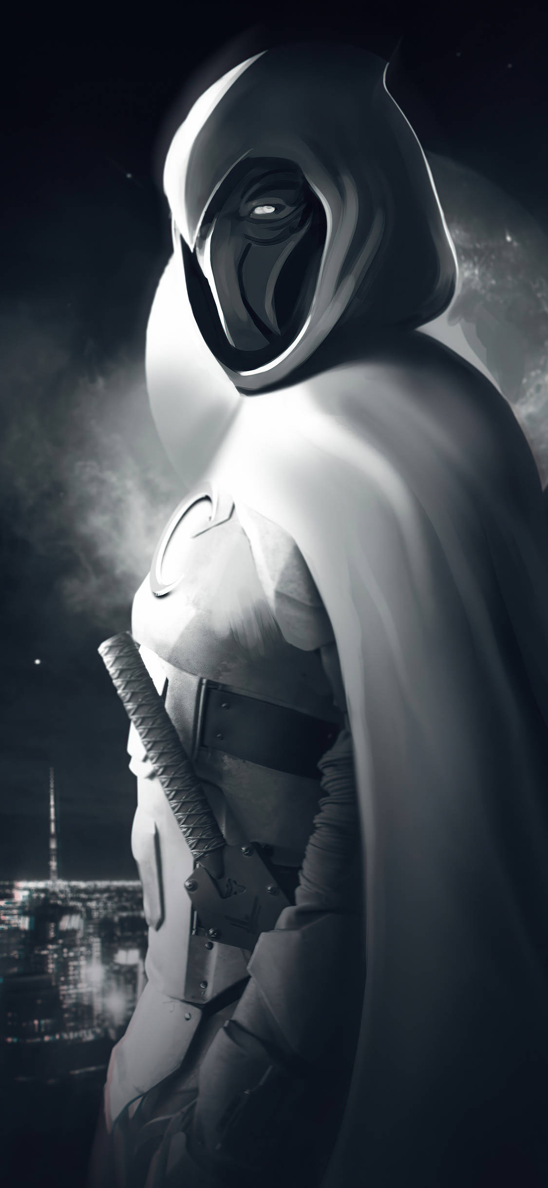 Stunning Superhero Moon Knight Phone Wallpaper