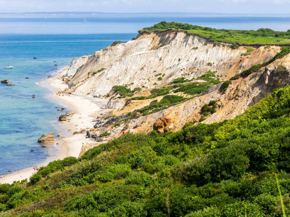 Stunning View Of Aquinnah Cliffs In Massachusetts Wallpaper