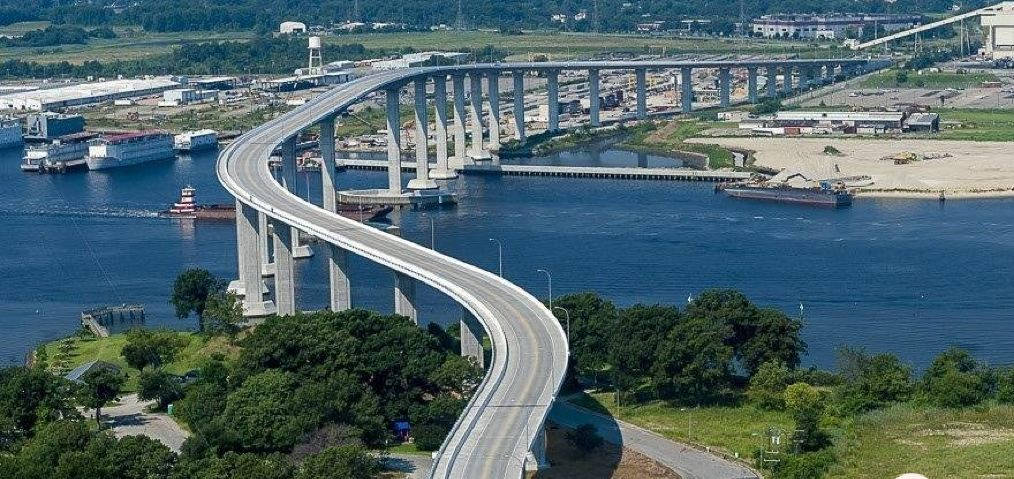 Stunning View Of South Norfolk Jordan Bridge, Chesapeake Wallpaper