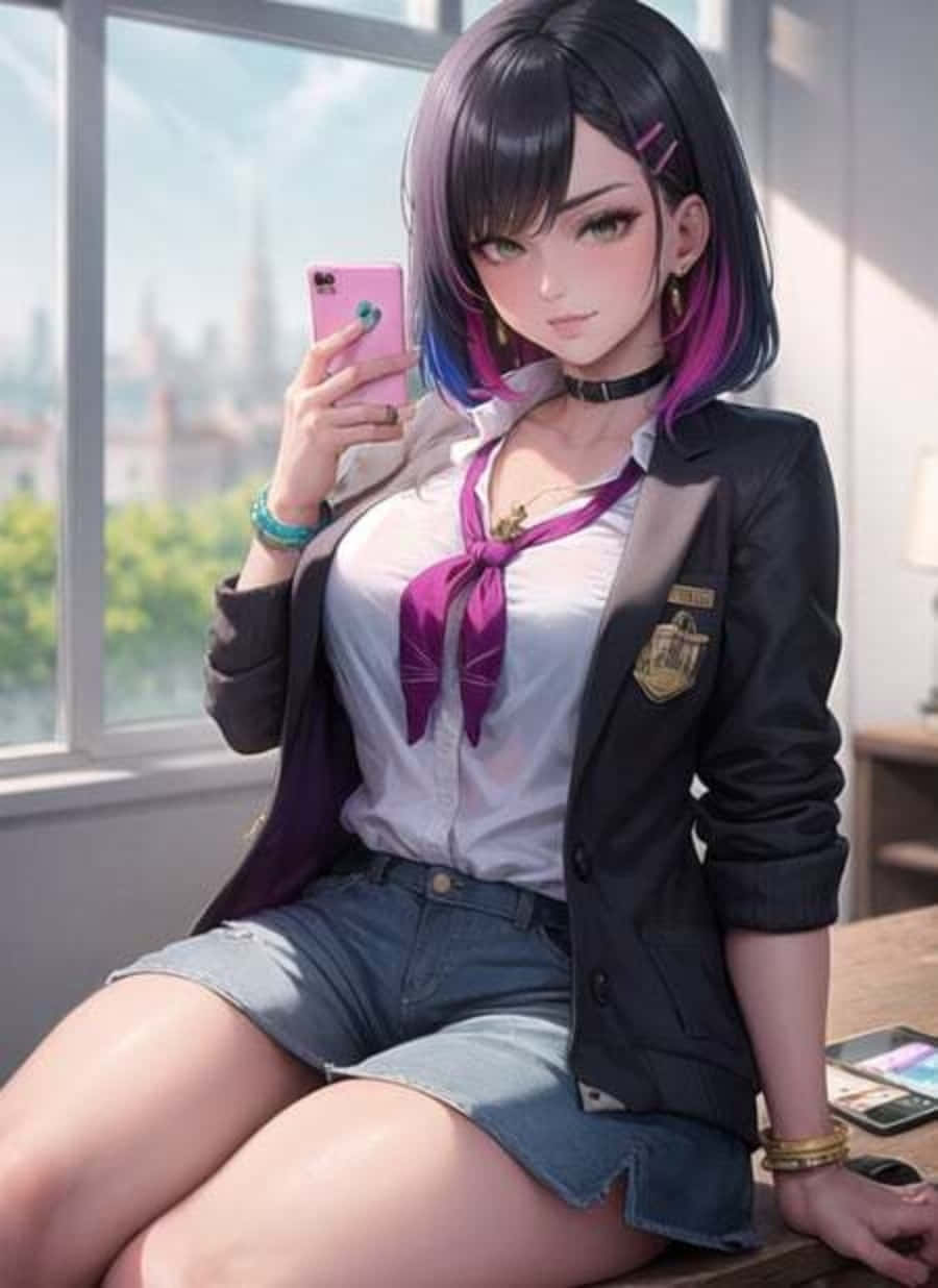 Stylish Gyaru Fashion In Tokyo Wallpaper