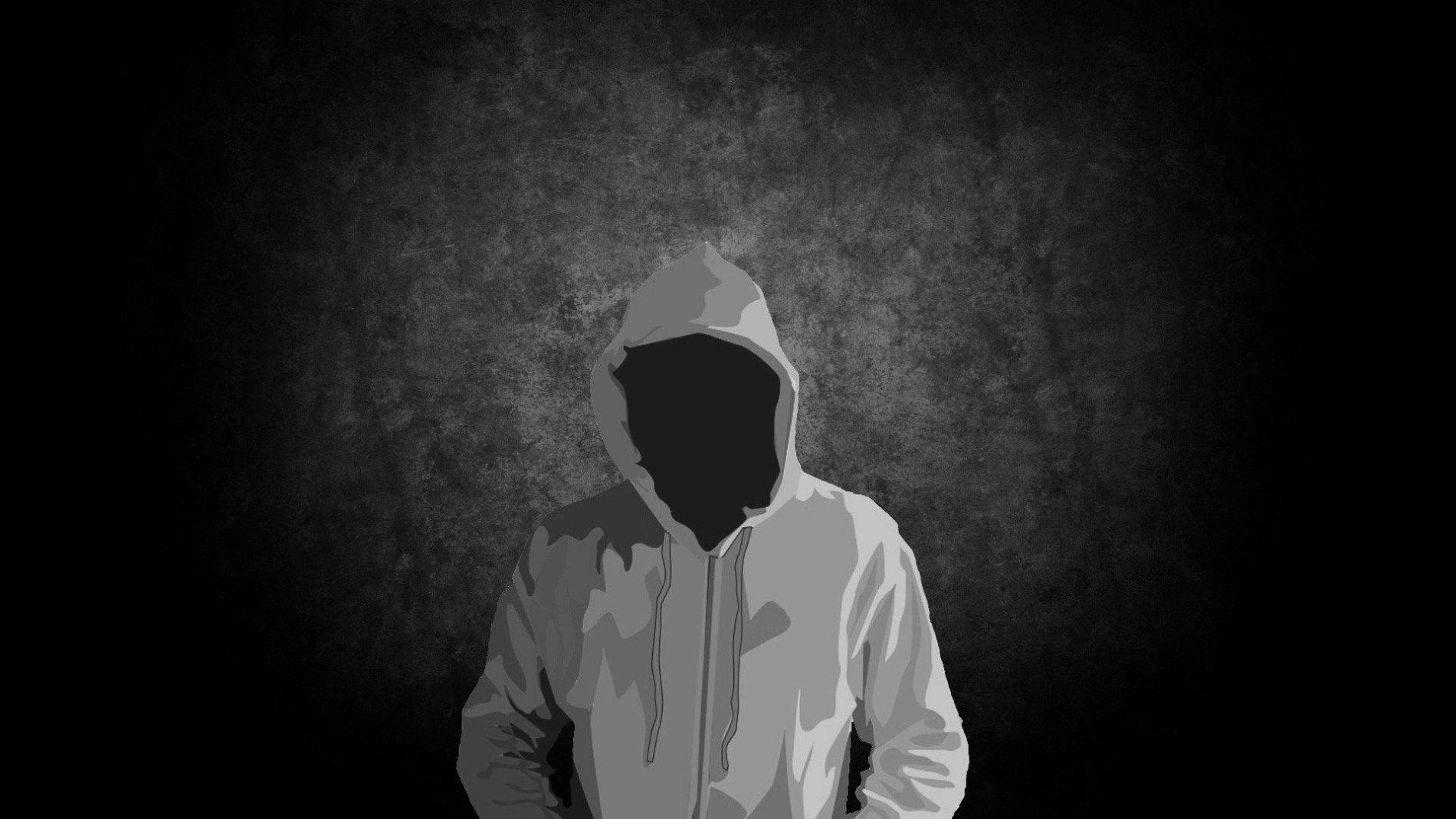 Stylish Monochrome Hoodie Vector Art Wallpaper