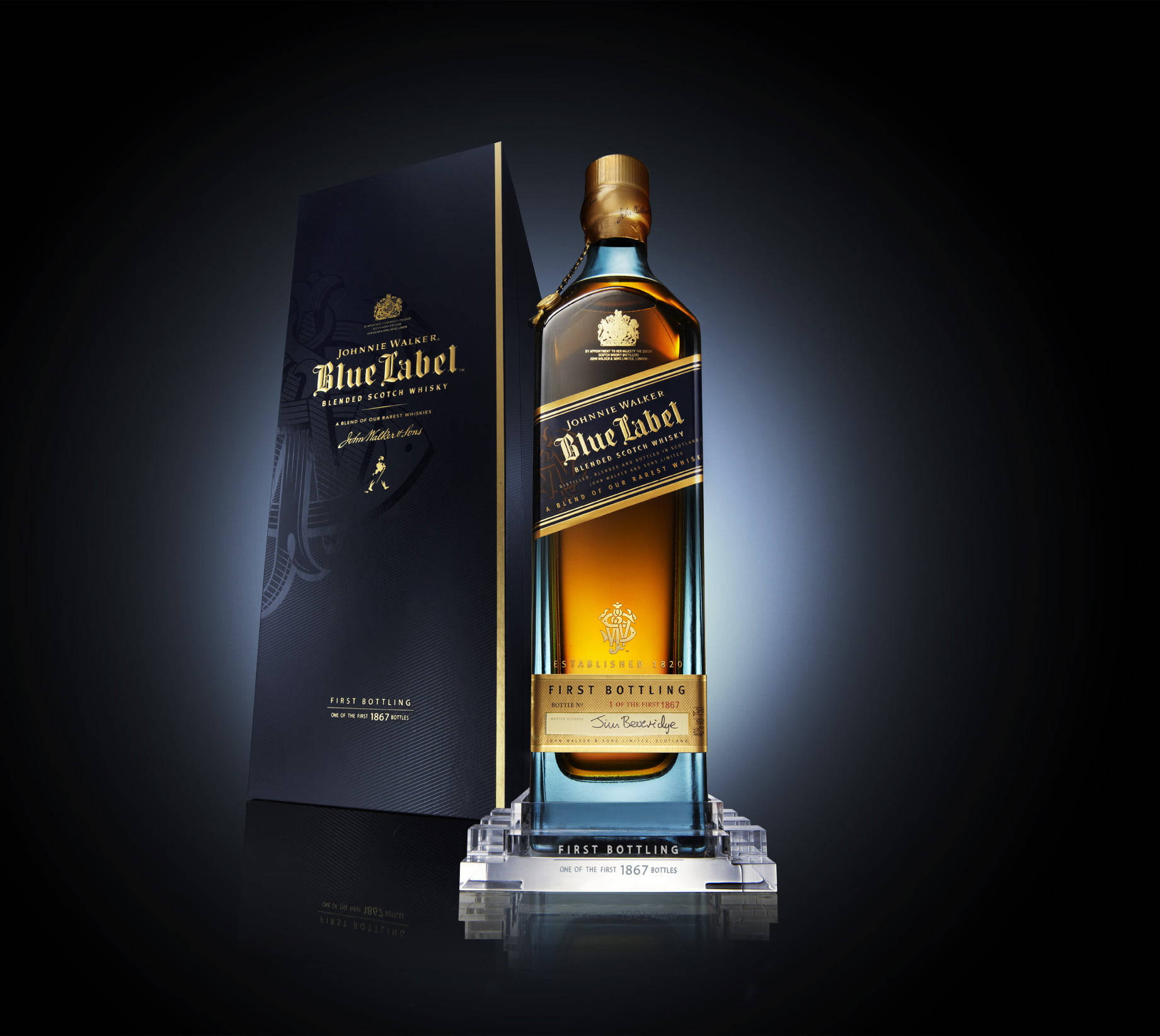 Stylish Product Box Johnnie Walker Blue Label Wallpaper