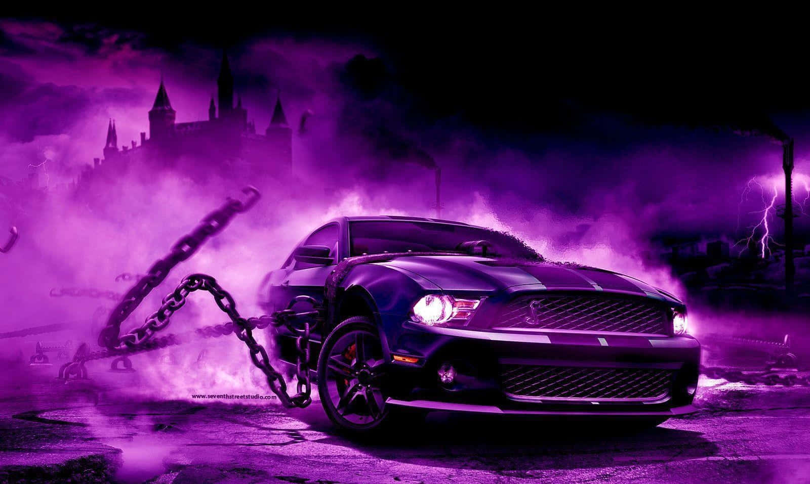 Stylish Purple Cool Car Wallpaper