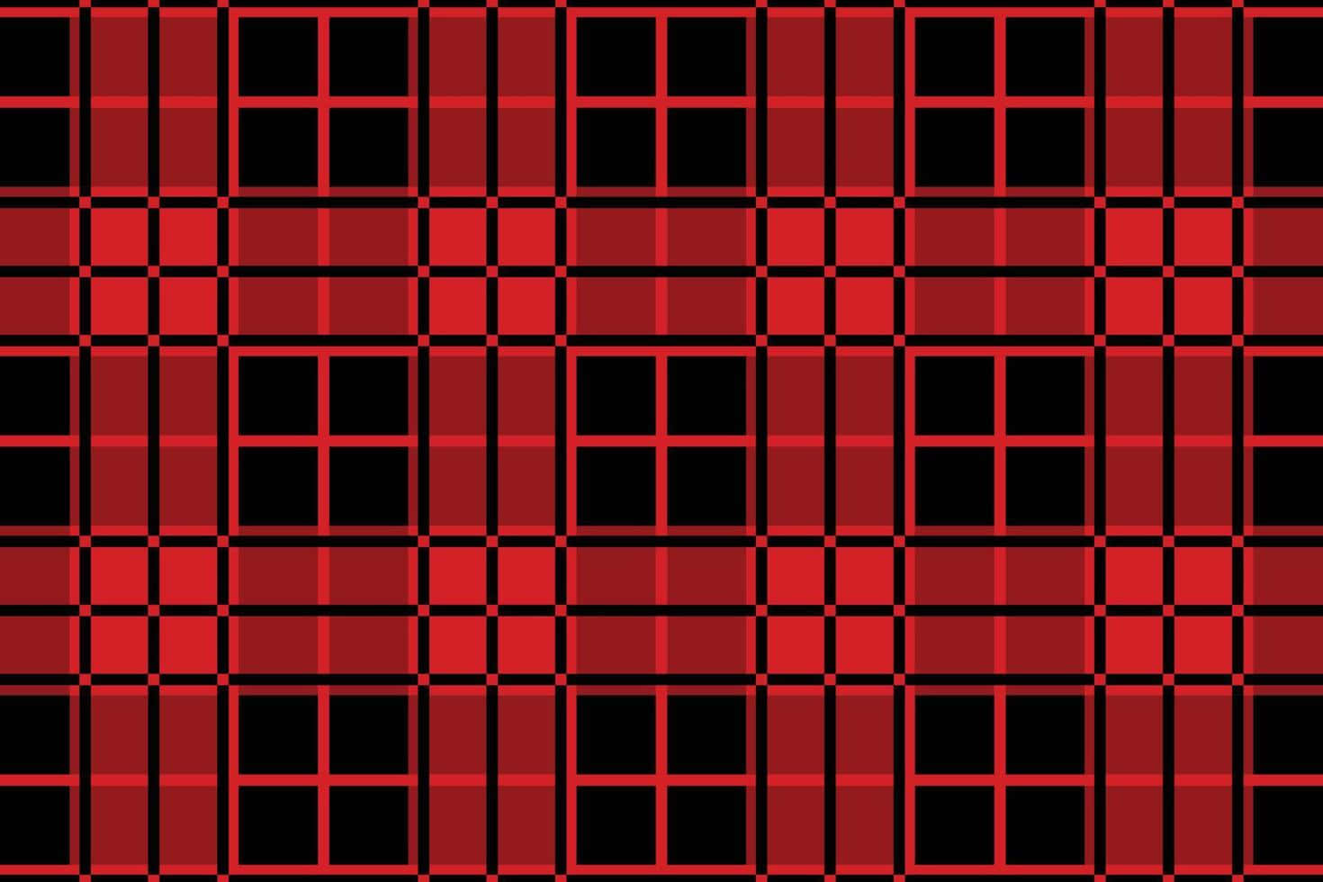 Stylishly Bold Plaid Pattern In Black And Red Wallpaper