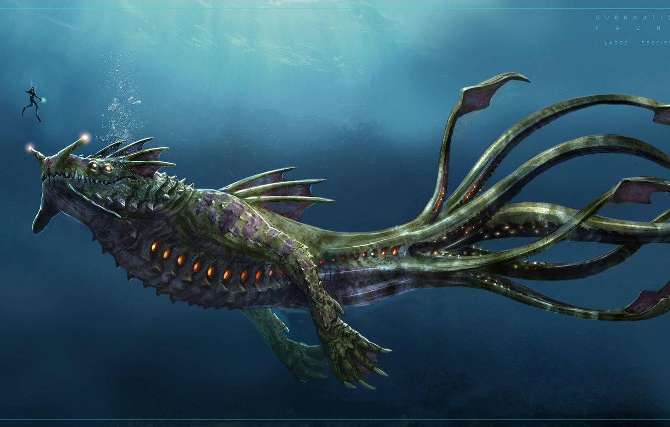 Subnautica Sea Dragon Leviathan Wallpaper