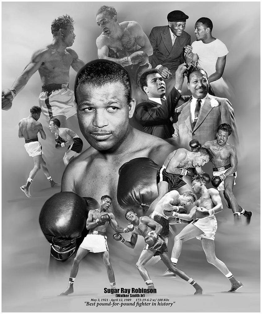 Sugar Ray Robinson Collage Wallpaper