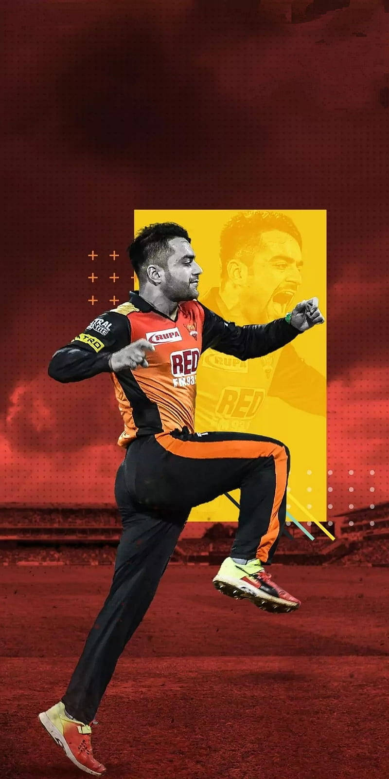 Sunrisers Hyderabad Rashid Khan Poster Wallpaper