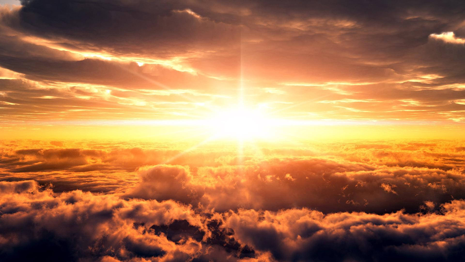 Sunshine Clouds Sky Wallpaper | WallpapersOK