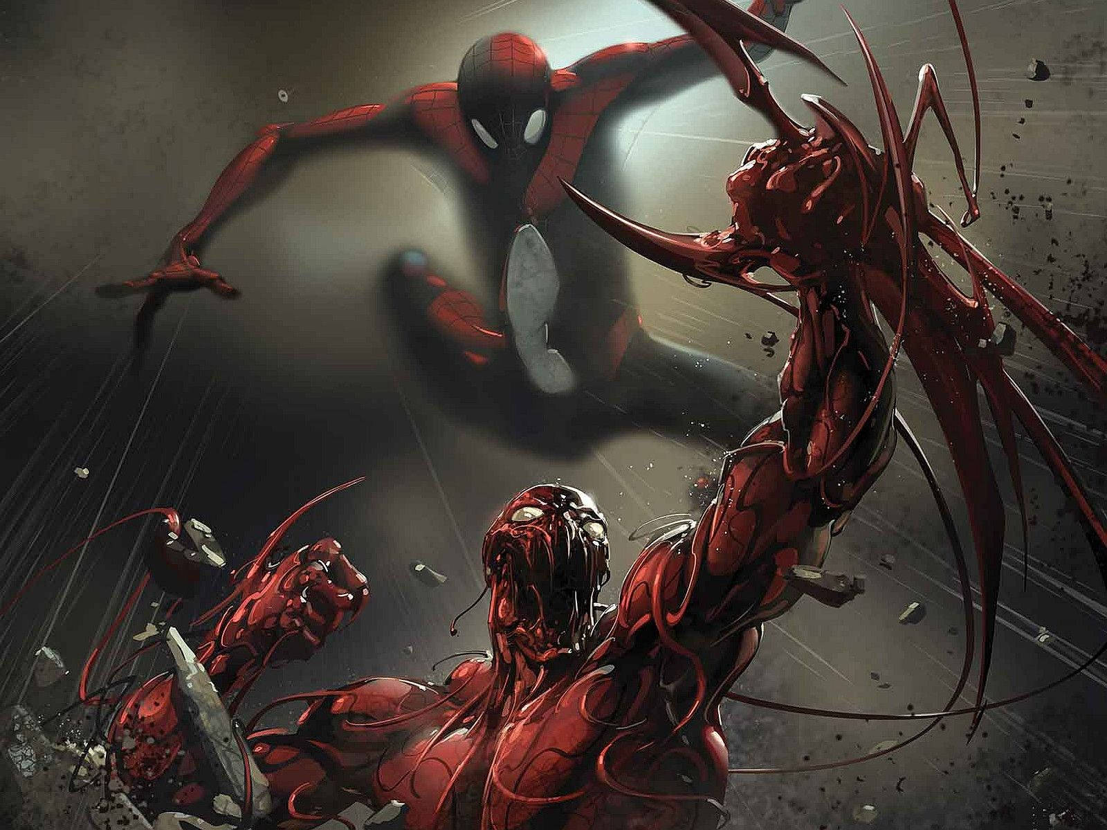 Superior Carnage Vs Venom Illustrtaion Wallpaper