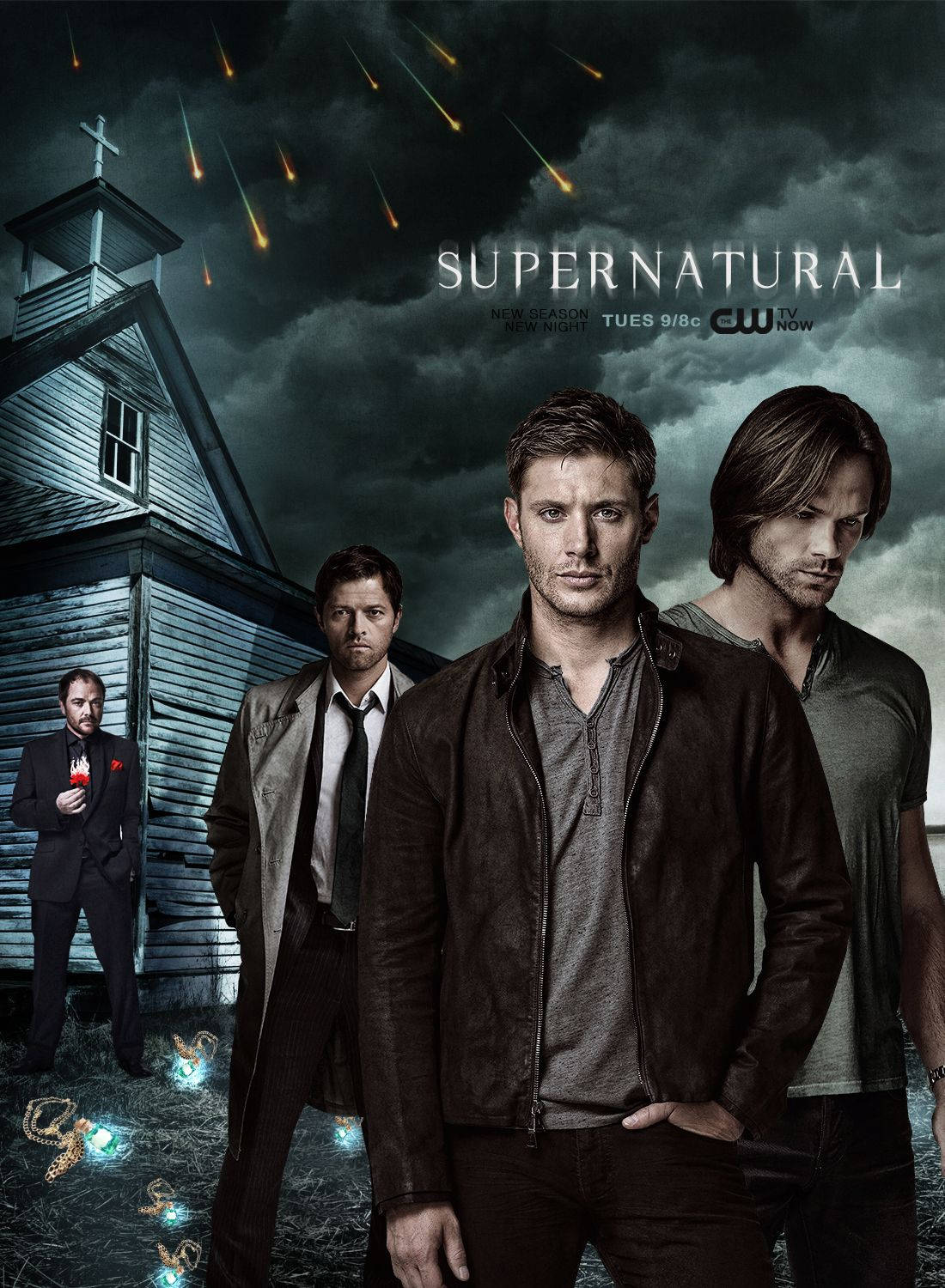 Supernatural Dean, Sam, Castile And Crowley Wallpaper