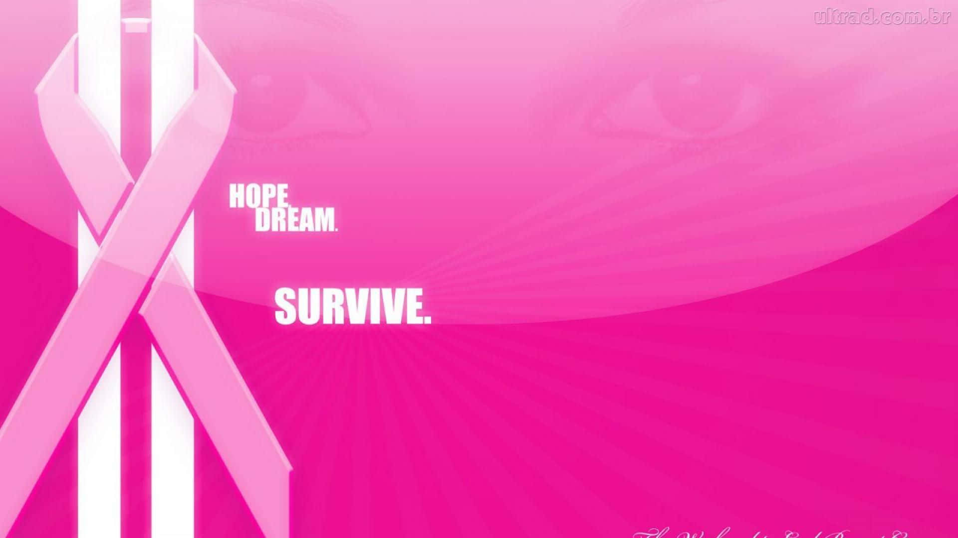 Support Breast Cancer Awareness With Pink Ribbon Wallpaper Wallpaper