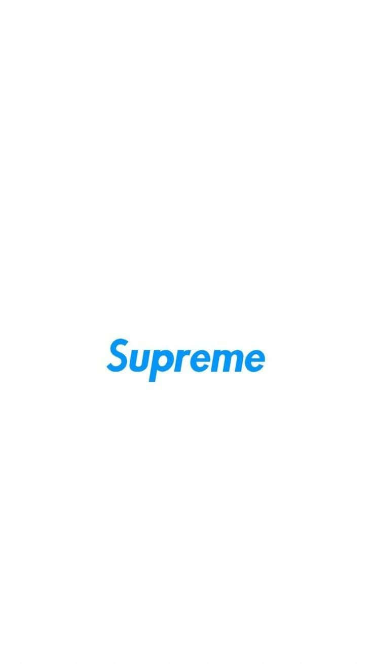 Supreme Logo On A White Background Wallpaper