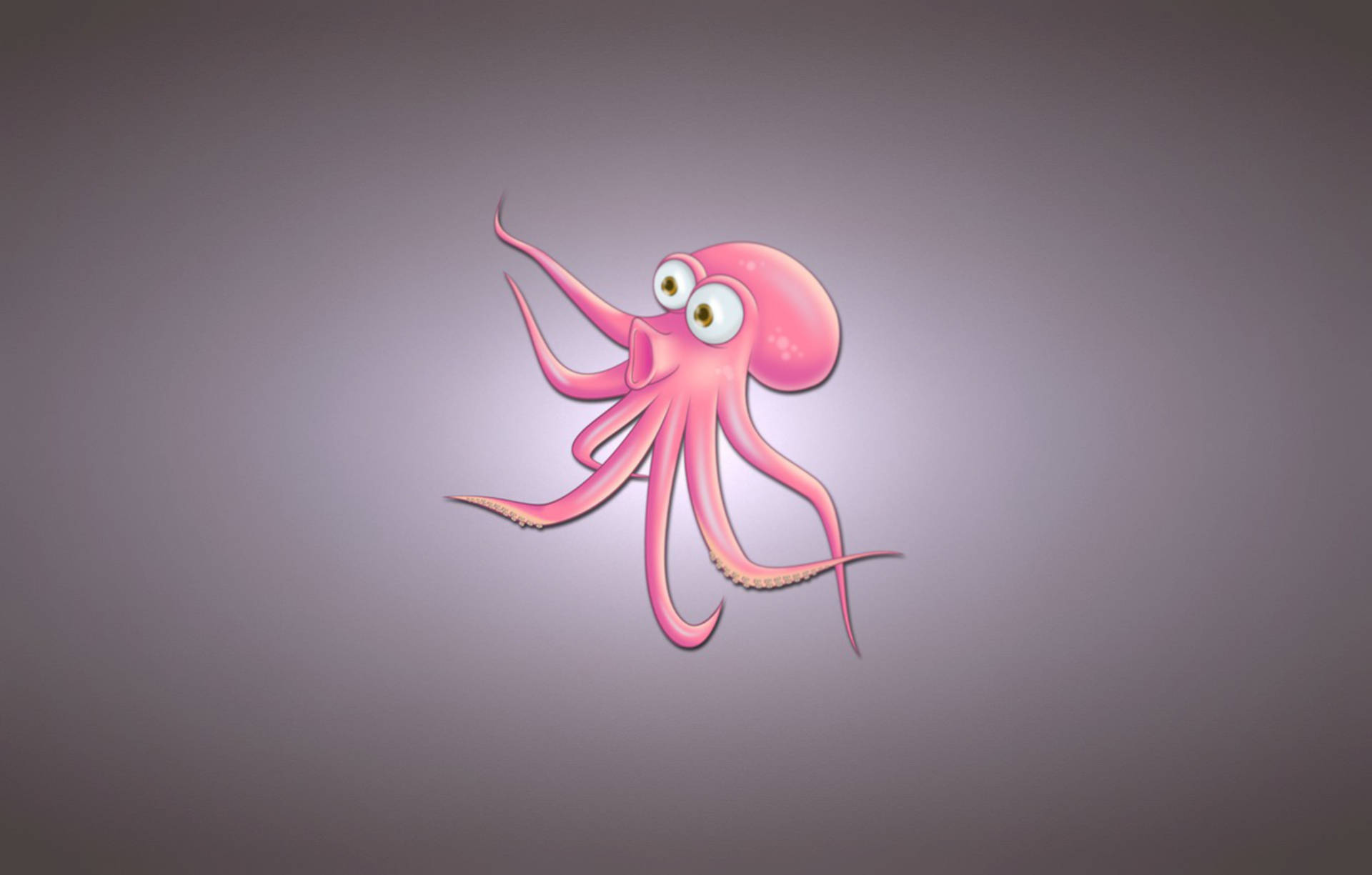 Surprised Octopus Cartoon Wallpaper