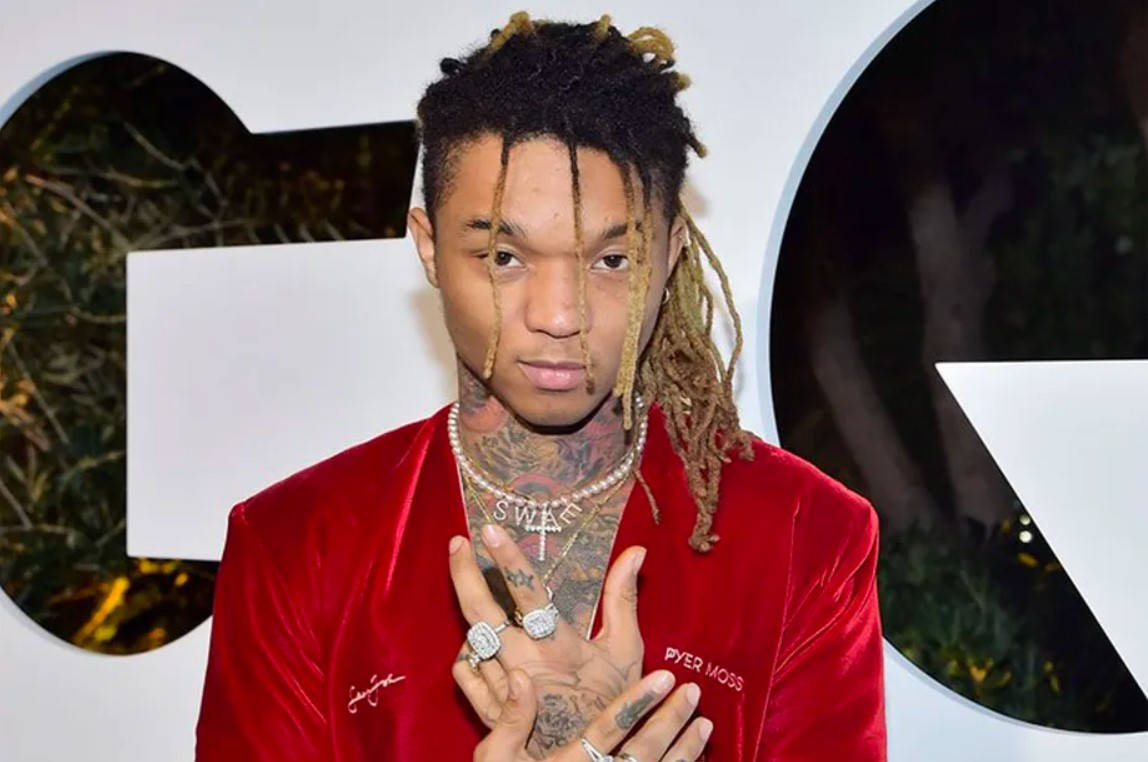 Swae Lee In Red Tuxedo Wallpaper