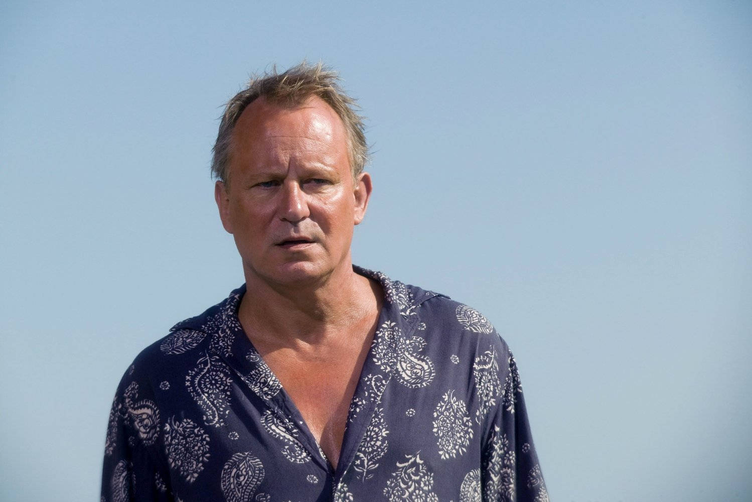 Swedish Actor Stellan Skarsgård In Mamma Mia Movie Wallpaper