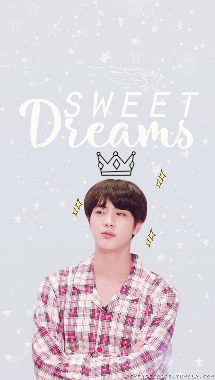 Sweet Dreams Jin Bts Cute Phone Wallpaper