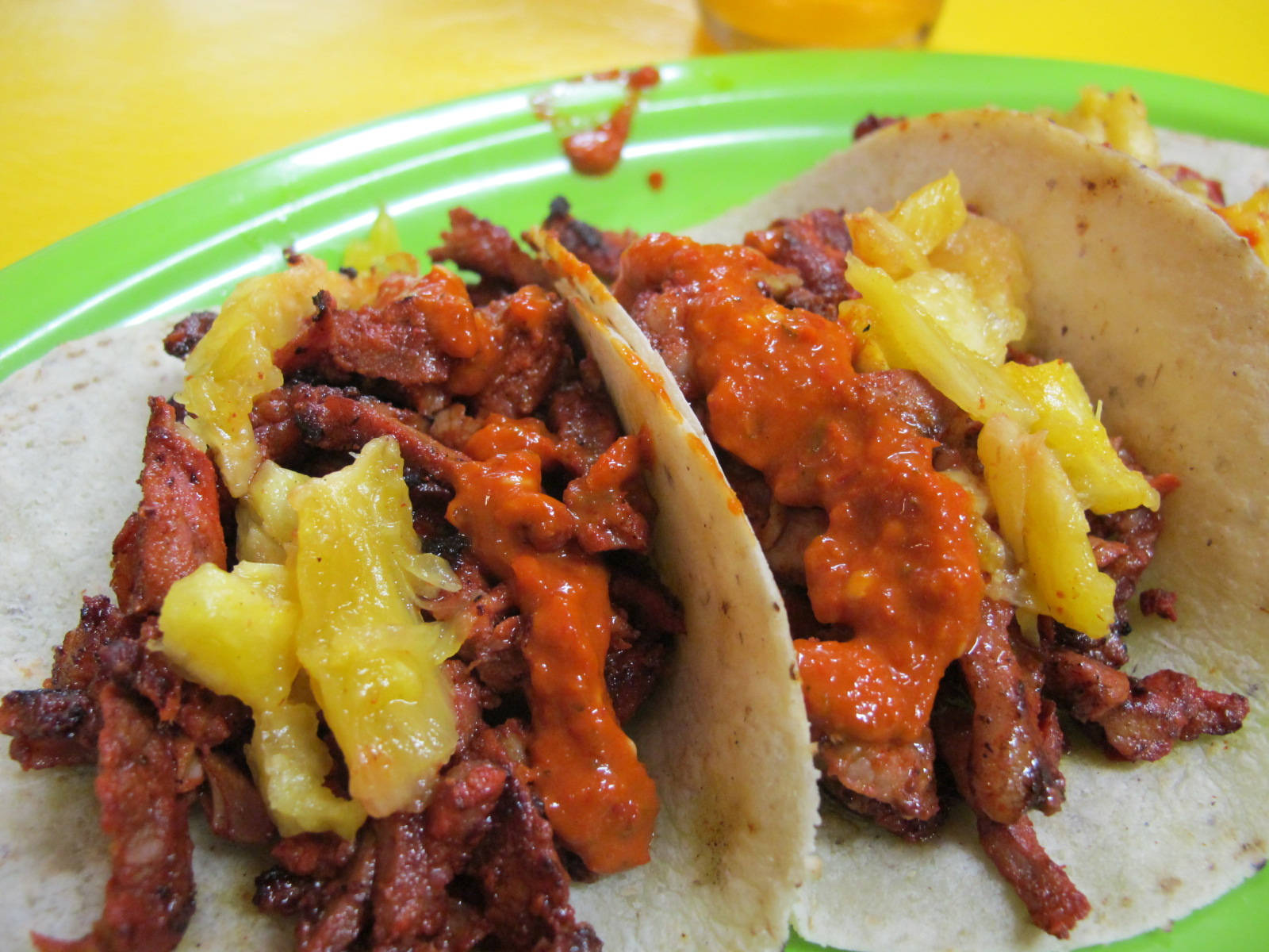 Tacos Al Pastor Pineapples And Salsa Wallpaper