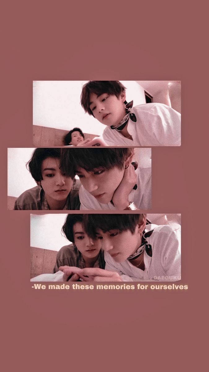 Taekook Bts Brown Aesthetic Wallpaper