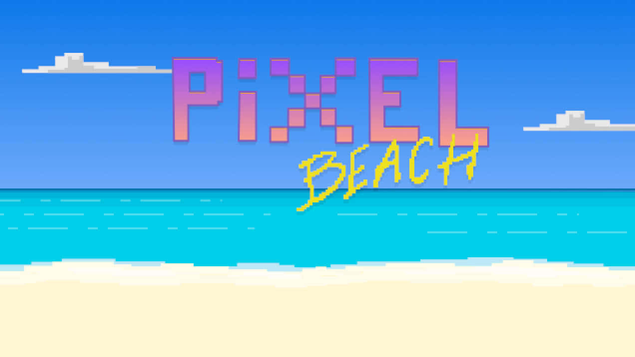 Take A Break And Relax At This Stunning Pixel Beach! Wallpaper