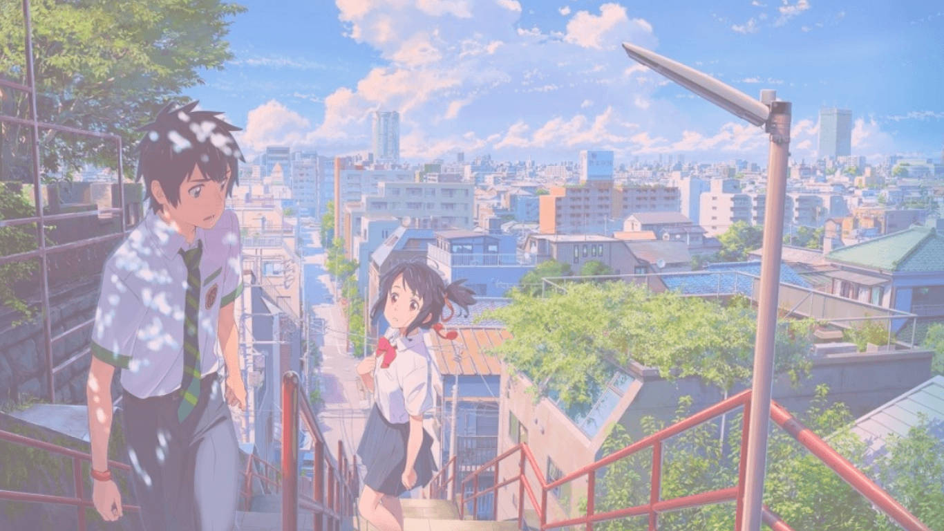 Taki And Mitsuha Aesthetic Anime Laptop Wallpaper