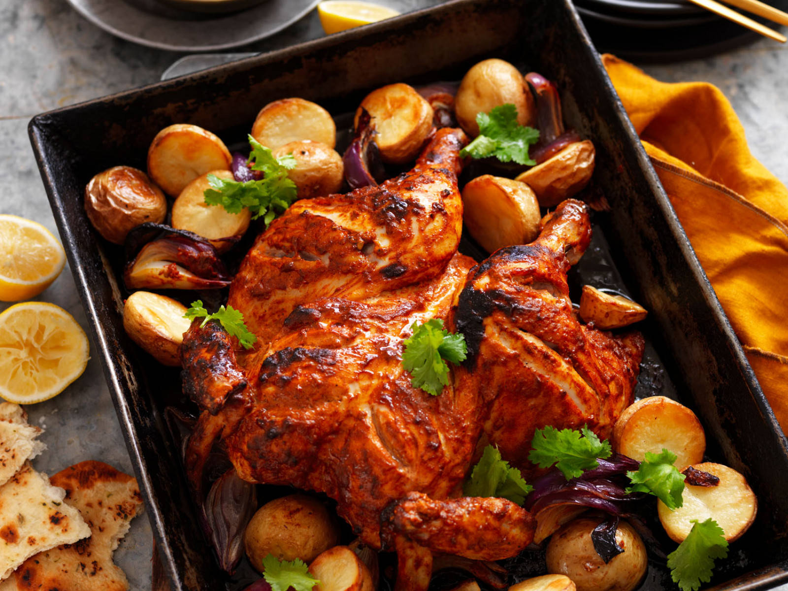 Tandoori Chicken Platter Wallpaper