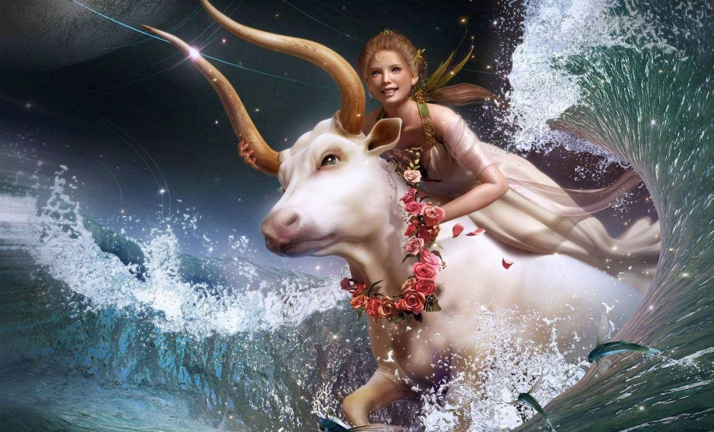 Taurus Zodiac Water Bull Wallpaper