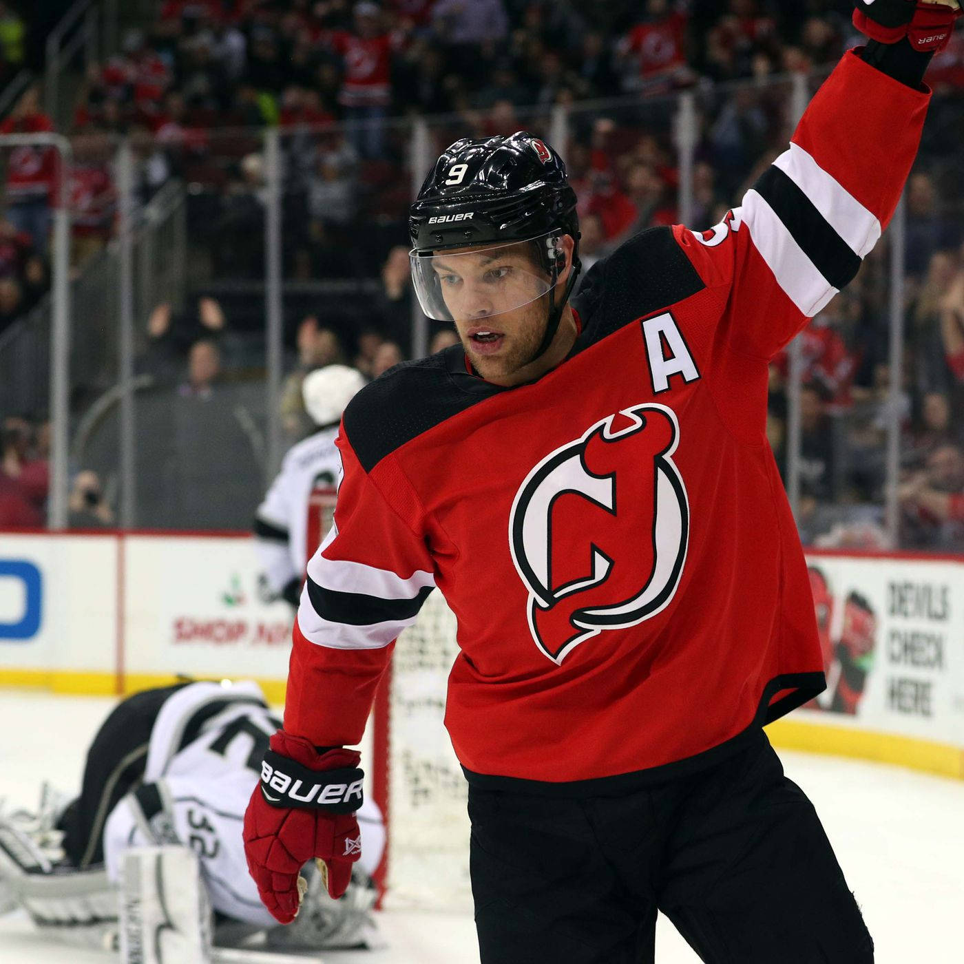 Taylor Hall New Jersey Devils Win Wallpaper