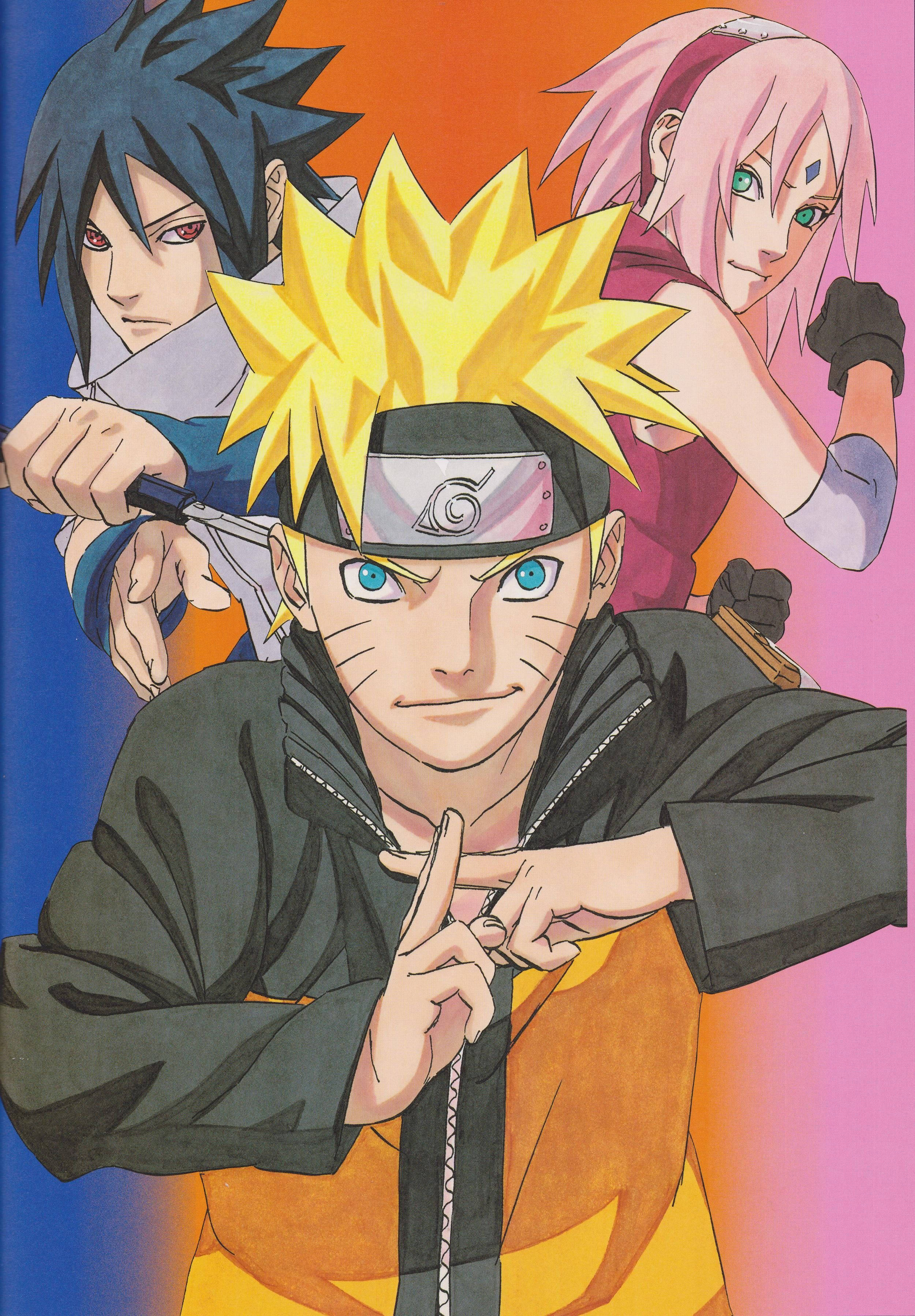 Team 7 Sakura Sasuke Naruto Iphone Wallpaper