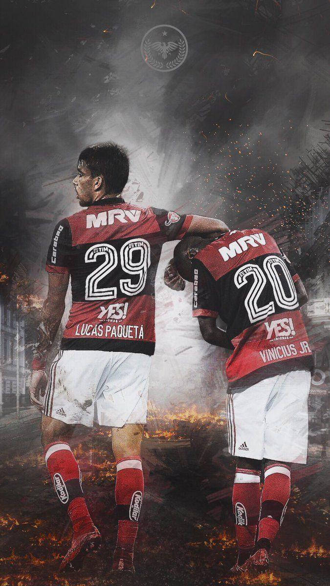 Teammates Lucas Paquetá And Vini Jr. Wallpaper