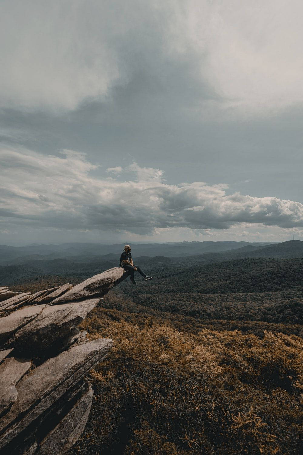 Tenacious Woman Peak Of Mountain Wallpaper