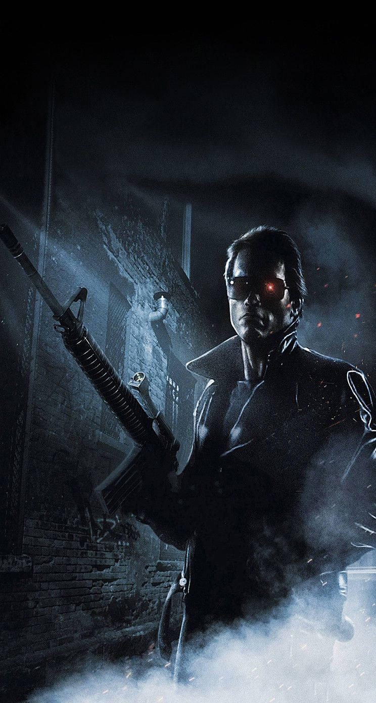 Terminator Digital Portrait Wallpaper