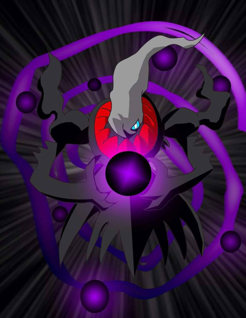 Terrifying Darkrai In Purple Wallpaper