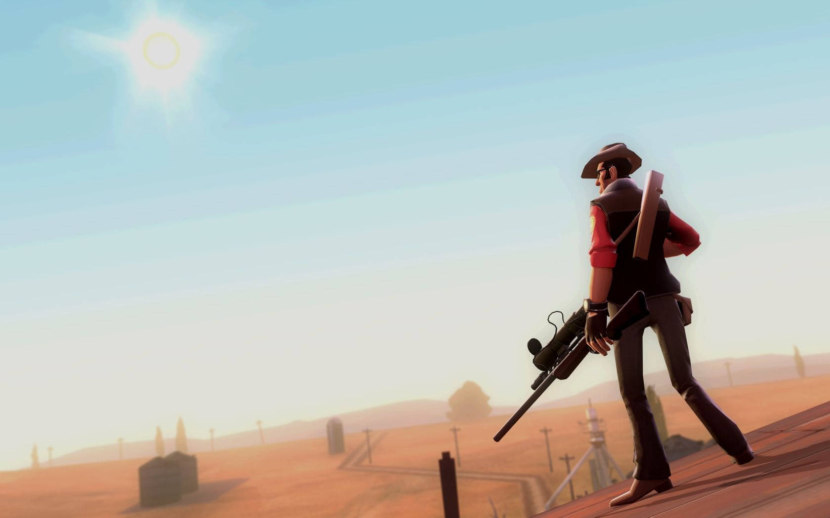 Tf2 Sniper In Country Wallpaper