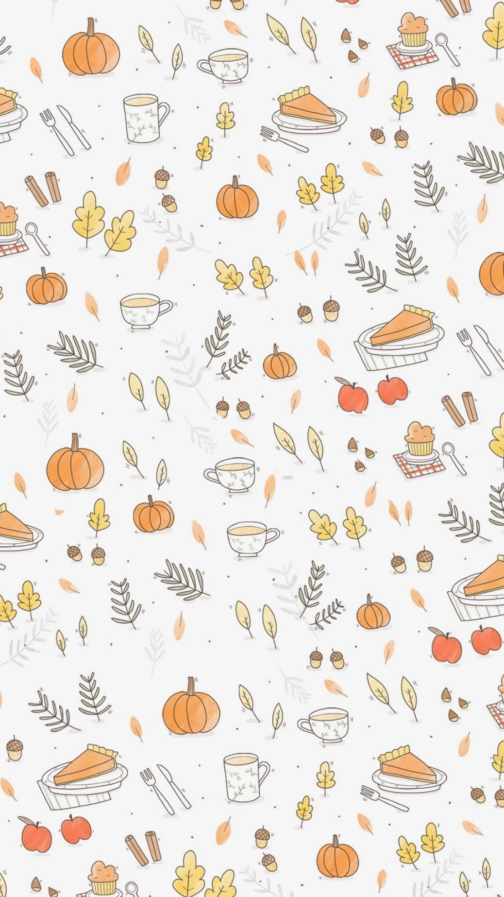 Thanksgiving Aesthetic Autumnal Items Wallpaper